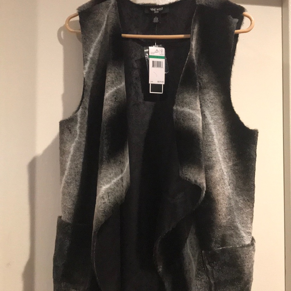 Nine West faux fur vest